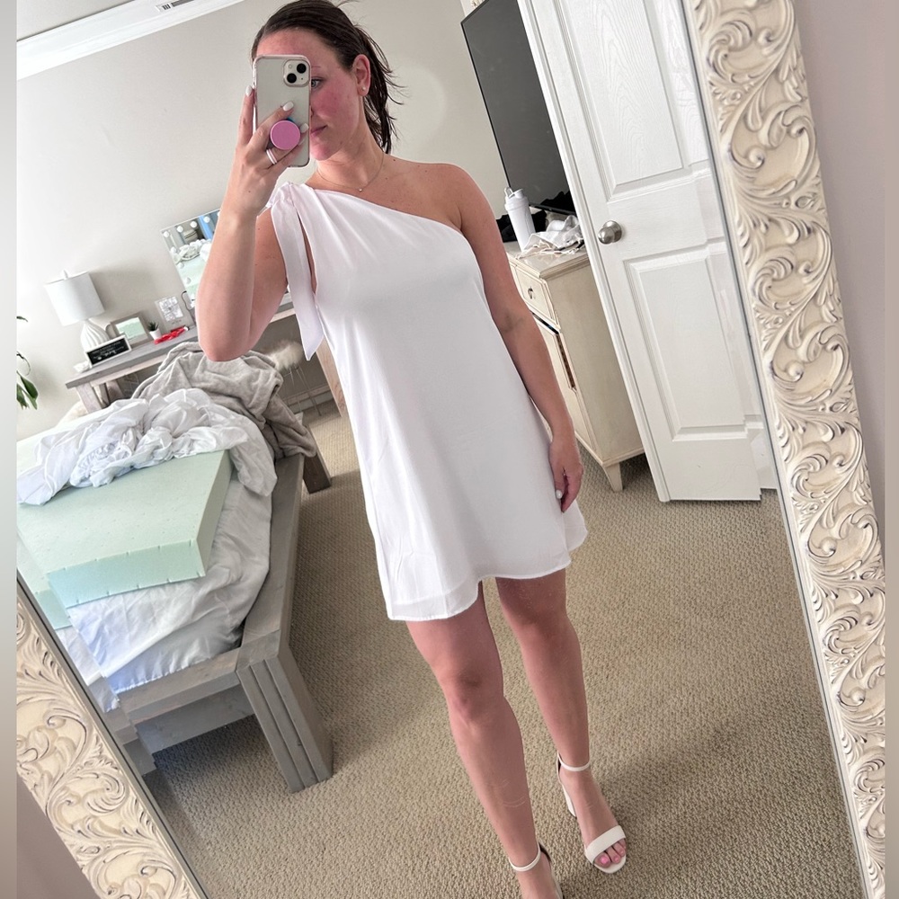 White One Shoulder Dress